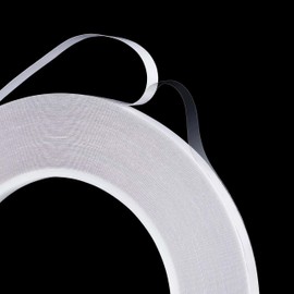 PLAXIARY 10mmx25M Clear Thin Double Sided Tape Strong Adhesive Two Sided Mounting Tape for LED Strips, Tablets Screen, Woodworking, Clothes, Arts Crafts, Heat Resistant, Residue Free