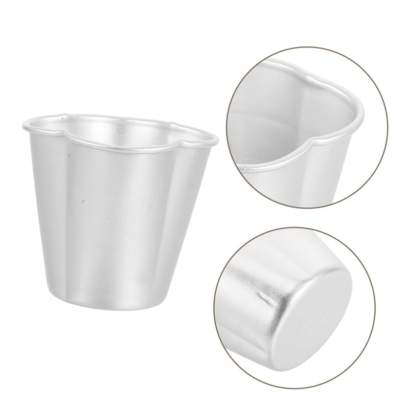 ULTECHNOVO 6pcs Mini Baking Molds Aluminum Alloy Cups for Puddings
