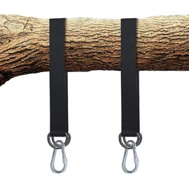 ROPECUBE 2 PCS Tree Swing Straps Hanging Kit Maximum Load Capacity is 2200 pounds with Two Heavy Duty Carabiners (Stainless Steel) for Swing Seat, Plank, Camping Hammock