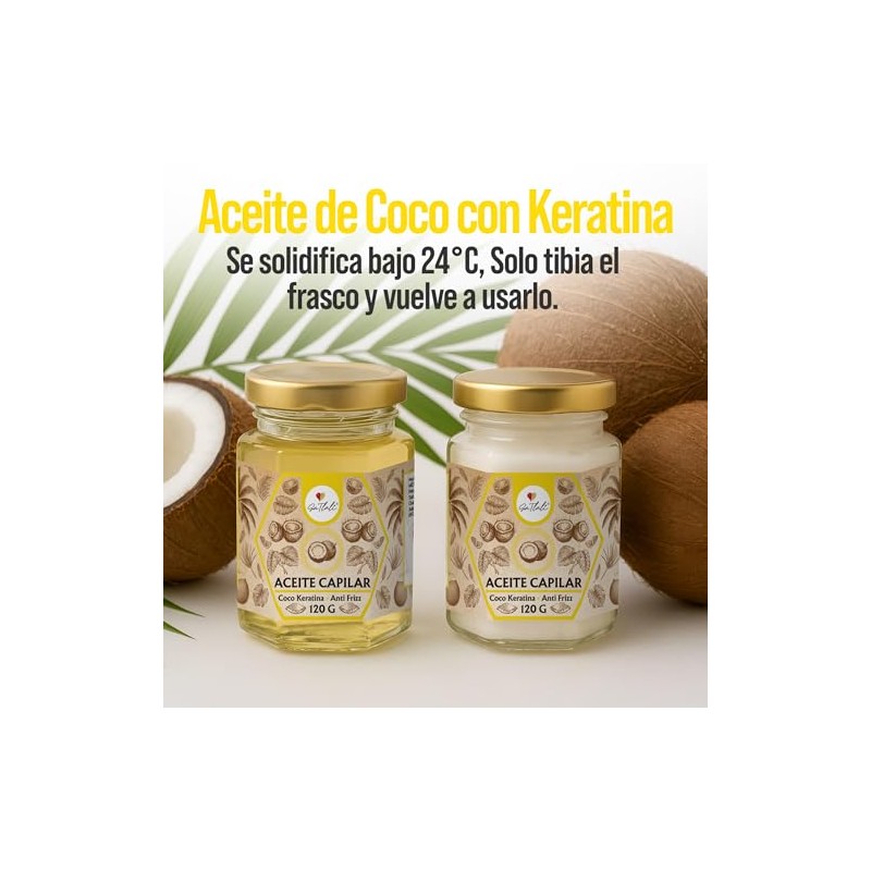 Ga Tlali – Aceite Capilar de Coco y Keratina 120g