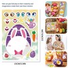 24 Pieces Easter Make A Face Animal Stickers with Easter