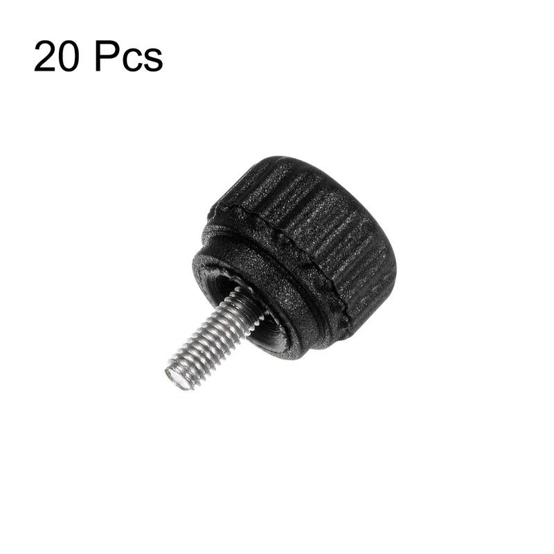 sourcing map 20pcs Knurled Clamping Knobs Thumb Screws M3 x