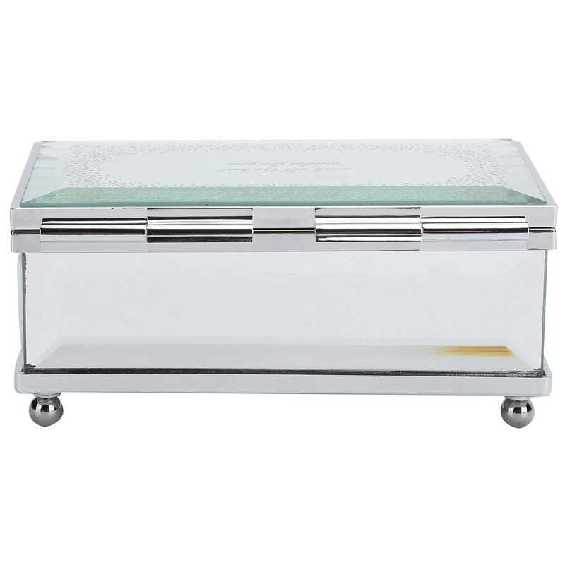Glass Mirror Music Box Musical Jewelry Storage Case for Girlfriend