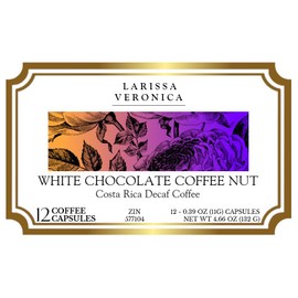 White Chocolate Coffee Nut Costa Rica Decaf Coffee (Single Serve K-Cup Pods) (Gourmet, Naturally Flavored, Whole Coffee Beans) (12 pods, ZIN: 577104) - 3 Pack