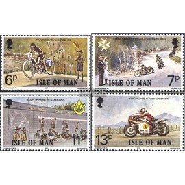 united kingdom - Isle Of Man 97-100 (complete.issue.) unmounted mint/never hinged ** MNH 1977 Motorcycle Racing (Stamps for collectors) Cars/road traffic