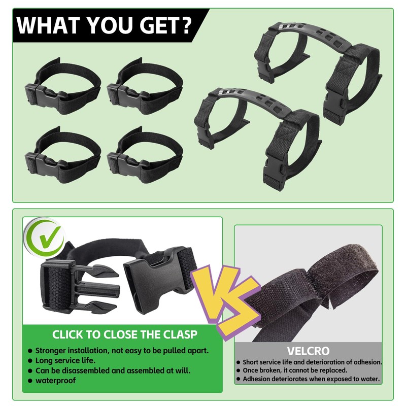 DaBoQQQ Easy Carry Straps Dog Fence,2PACK(Black) Fit 6-Panel 8-Panel 12-Panel