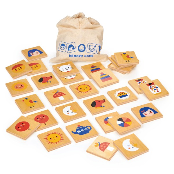 Mentari Toys - Memory Game - 32pc Wooden Matching Memory