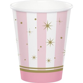 Creative Converting Twinkle Toes Ballerina Paper Party Cups, 9 oz, Pink