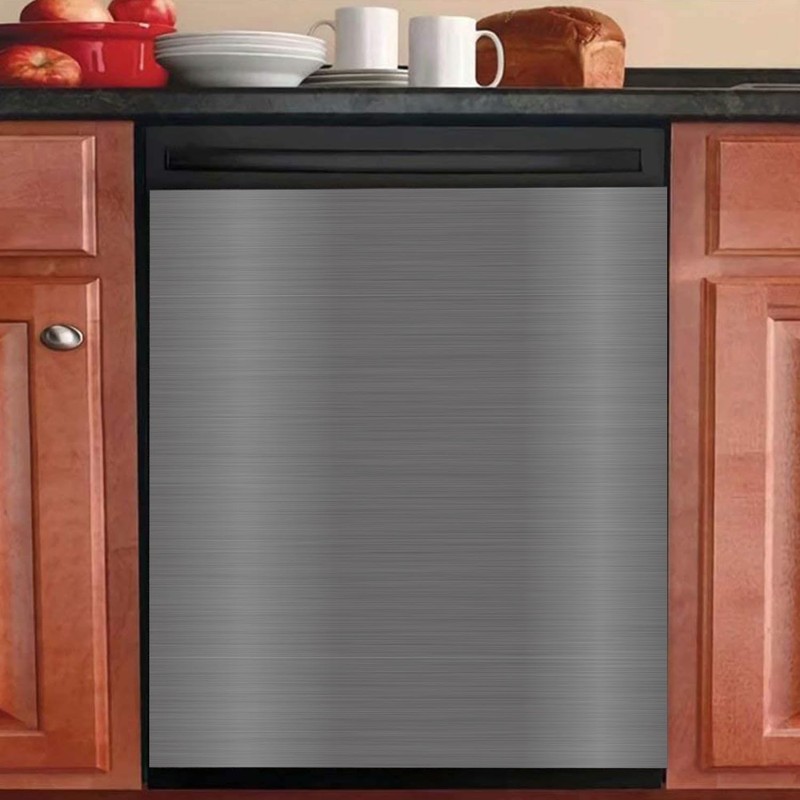 Stainless Steel Magnetic Dishwasher Cover, 23.5” x 26” Brushed Magnetic