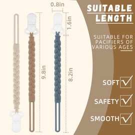 duludulu 5-Pack Silicone Pacifier Clip, One-Piece Silicone Pacifier Holder Clip for Boys & Baby Girl Binky Clips Rust-Free Holders Unisex Newborns Shower Birthday Gifts (Pink-B)