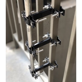 HiFlame Deck Umbrella Clamp Outdoor Universal Patio Umbrella, Torch Mount Holder Attaches to Railing Maximizing Patio Space, Pack of 3