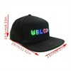 Unisex Wireless Led Mobile Phone App Control Baseball Cap Rolling