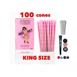 RAW juicy lucy PINK prerolled cone KING size 100PK MADE IN FRANCE+tube+gl