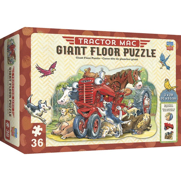 MasterPieces Floor 36 Puzzle Puzzles Collection - Tractor Mac 36 Piece Jigsaw Puzzle, 24" x 36"