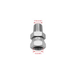 BEITERSTOE (4-PACK) 1404-04-04 Hydraulic Hose Adapter Fitting 1/4" Male (1/4-18 NPTF) × 1/4" Female Swivel (1/4-18 NPSM) SAE Straight Pipe Joints Connector Carbon Steel