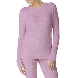 Cuddl Duds ClimateRight Women's Stretch Fleece Warm Underwear Long Sleeve Top (XS - Rose)