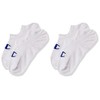 Champion Unisex Adult C Logo Sneaker Socks (3 Pack), White,