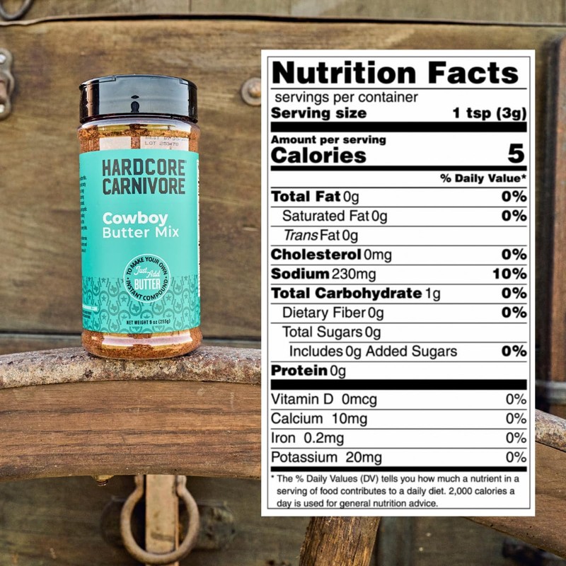 Hardcore Carnivore Cowboy Butter Mix (9 oz Shaker) Texas-Made Seasoning