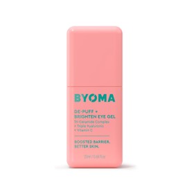 BYOMA BYOMA De-Puff + Brighten Eye Gel - Lightweight Gel Eye Cream for Dark Circles, Puffiness & Wrinkles - Under Eye Cream With Hyaluronic Acid & Vitamin C - Barrier Repair Skincare - 0.68 fl. oz