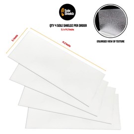 SoleShieldz Shoe Sole Protector, Transparent, Large Size (14.2in x 5.1in), Fits Jordans, Dunks, Red Bottoms, Sneakers, Shield, Defender, Protector, Preserver, Guard - 4 Pcs