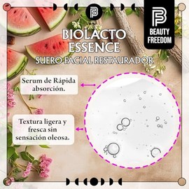 Suero Facial Restaurador - Hidratación - Brillo - Antienvejecimiento - Suaviza - Vitamina E - Raíz de Oro - Tuna - Sandía - 35ml - Biolacto Essence - Beauty Freedom - Skin Care - Sérum Facial