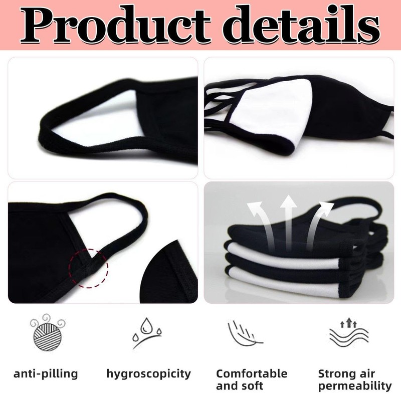 Pack of 6 Cute Masks, Dust Masks, Creative Pattern Masks,