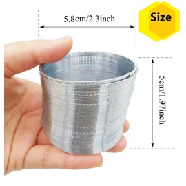 2 Pieces Squirrel Proof Metal Spring Barrier Device Spring Guard Baffle Accessories Outdoor Bird Feeder Protects Hanging Spring Type Coil Poles Raccoon Proof(Silver)