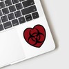 CafePress Biohazard HeartRd4 Small Die Cut Sticker, 3"x4" Glossy Finish
