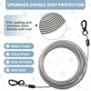 VOXGET 15FT Dog Tie Out Cable, Heavy Duty Dog Runner