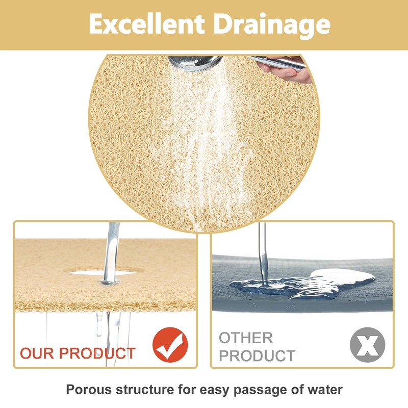 Mofonky Shower Mat Non Slip: 31 x 31 Inch Extra