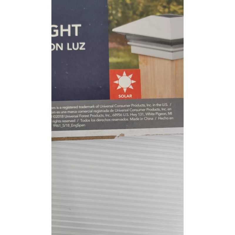 Deckorators 4" x 4" Solar LED Plastic Deck Post Cap