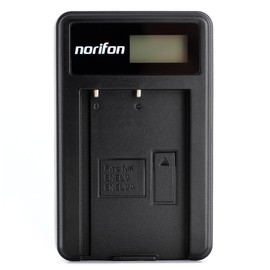 Norifon EN-EL9 LCD USB Charger for Nikon D3000, D40, D40x, D5000, D60 Camera and More