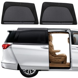 ZATOOTO Car Window Screen for MPV Minivan Truck 2 Pack, Special Single Layer Car Window Covers for Sliding Door Large Square Windows, Car Window Shade for Baby Family Pets Camping Sleeping