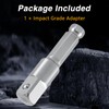 EVRBUL Upgraded Stainless Steel 1/2" Square Ext 7/16" Hex Impact