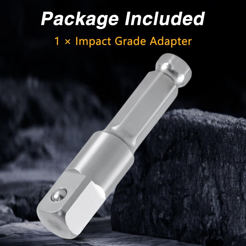 EVRBUL Upgraded Stainless Steel 1/2" Square Ext 7/16" Hex Impact
