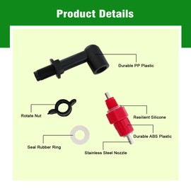 Automatic Drinker System Chick Water Cups 1L Hanging Automatic Fill Chick Cup Drinker Waterer Used for Cages (Green, 1)