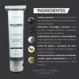 Mascarilla Facial Dtox Carbón Activado Regaliz 100grs Tipo de piel Cutis Graso/Mixto