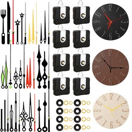 PARAOR 8 PCS High Torque Quartz Clock Movement Mechanism Replacement Clock Kit with 12 Different Pairs of Clock Hands for DIY Repair Clock Parts Shaft Lengths 12mm 15.5mm 21.5mm (01)