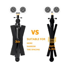 Proud Panda Small Camper Wheel Chock Shaped RV Stabilizer for Travel Trailer,Anti-Move Tire Wheel Chock with Accessories-Pair,Heavy Duty Truck RV Tire Scissor Locking X Chock,Fit for 2” to 10”