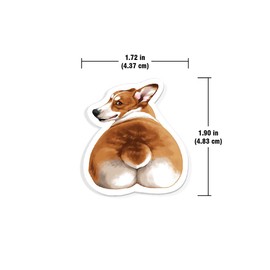 WIRESTER Fresh Scented Car Air Freshener Vent Clip, Decorative Accessories, Interior Decoration for Cars - Pembroke Welsh Corgi Dog Butt Looking Back (1)