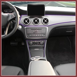 HEROFFIX Car Interior Trim Strip Gap Door Edge Line Chrome Purple 5m 16.4ft Replace Parts