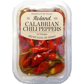 Roland Foods Calabrian Chili Peppers in Vinegar, Specialty Imported Food, 17.5 Ounce, Pack of 1