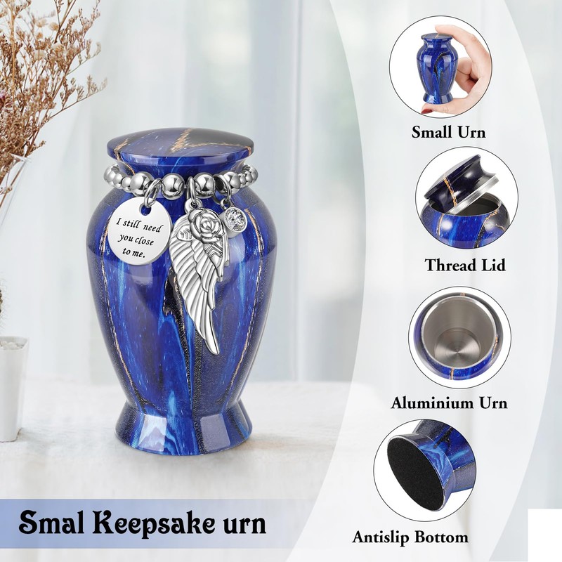 SOITIS Small Urns for Human Ashes, 2.83 Inch Mini Cremation