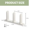 Sliding Door Floor Mount Guide 4-Piece Set - White ABS