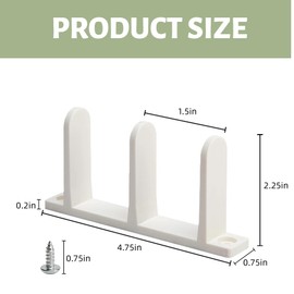Sliding Door Floor Mount Guide 4-Piece Set - White ABS Bottom Roller Guide for 1-3/8" Thick Closet & Cabinet Doors