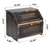 HOMEKOKO Double Layer Large Bread Box for Kitchen Counter, Retro