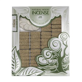 Incienso de Santa Fe - Piñon Natural Wood Incense Bricks with Holder, 100 Count - Made in The USA