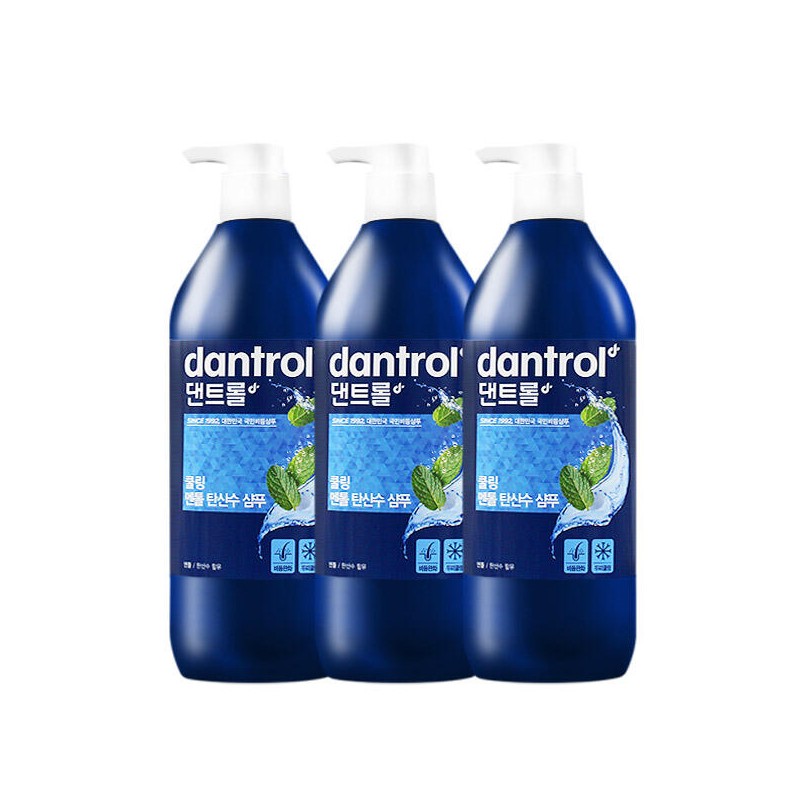 Dantroll 댄트롤 쿨링 샴푸 820ml x3개 /두피 딥클린 비듬케어 쿨링샴푸