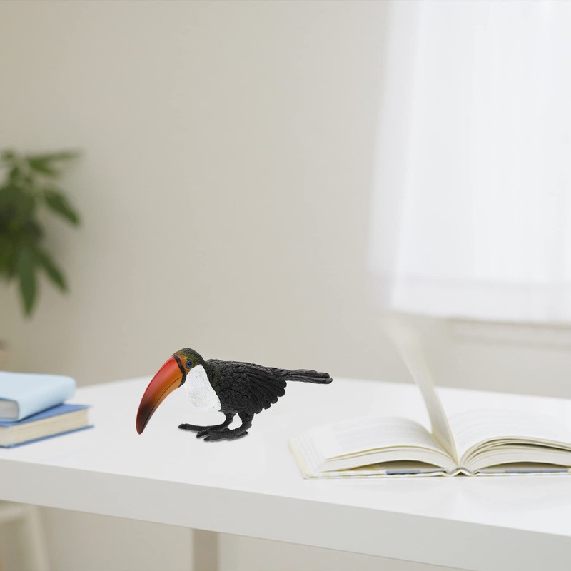 Gadpiparty Toucan Ornament Artificial Bird Child Modeling Plastic Statuette Toucan