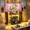 armocity 4-Tier AV Media Stand with Power Strips, Corner TV